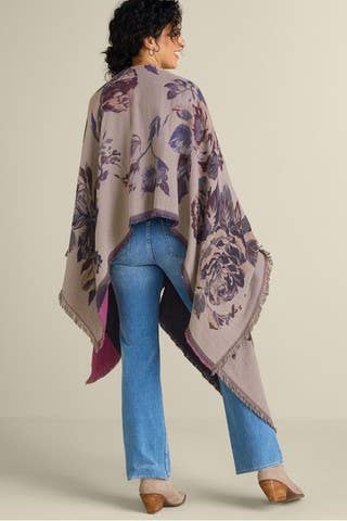 Ruana Beatrix Floral Wrap