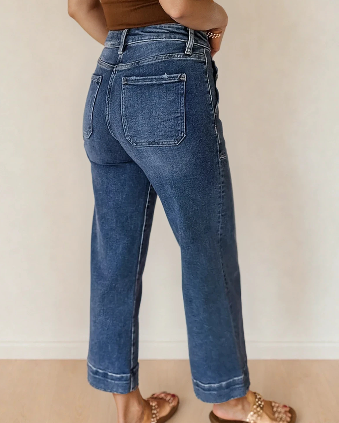 Willow Cropped Wide Leg Jeans | High Rise Denim