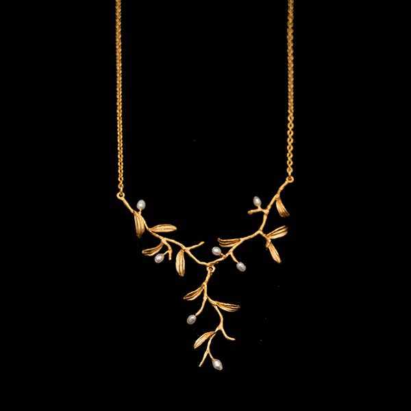 Night Willow Mini Statement Necklace - 16" Adj.