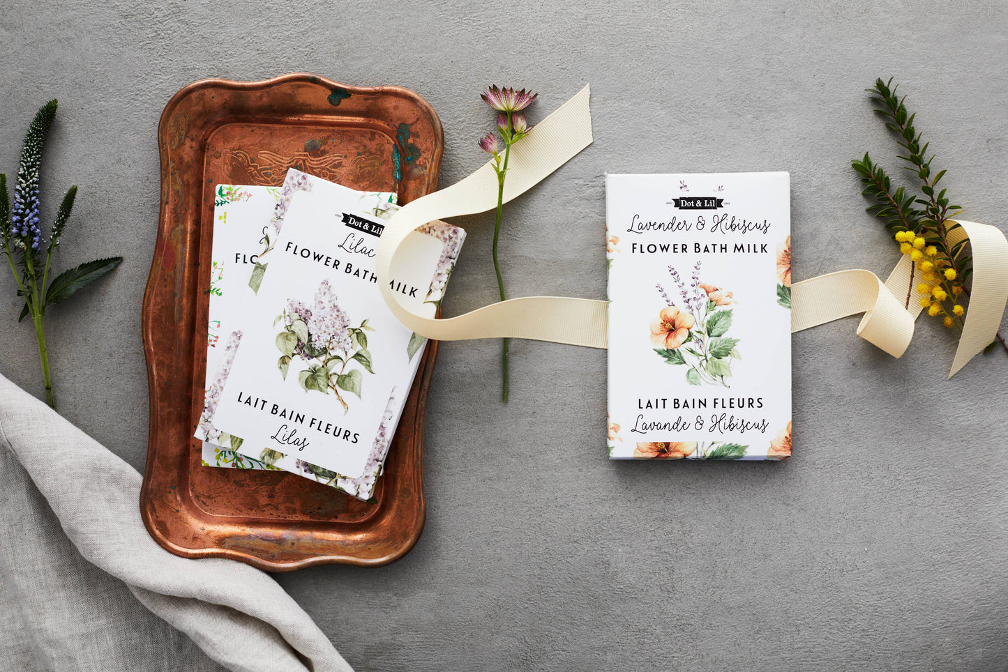 Lavender & Hibiscus Flower Bath Milk Sachet