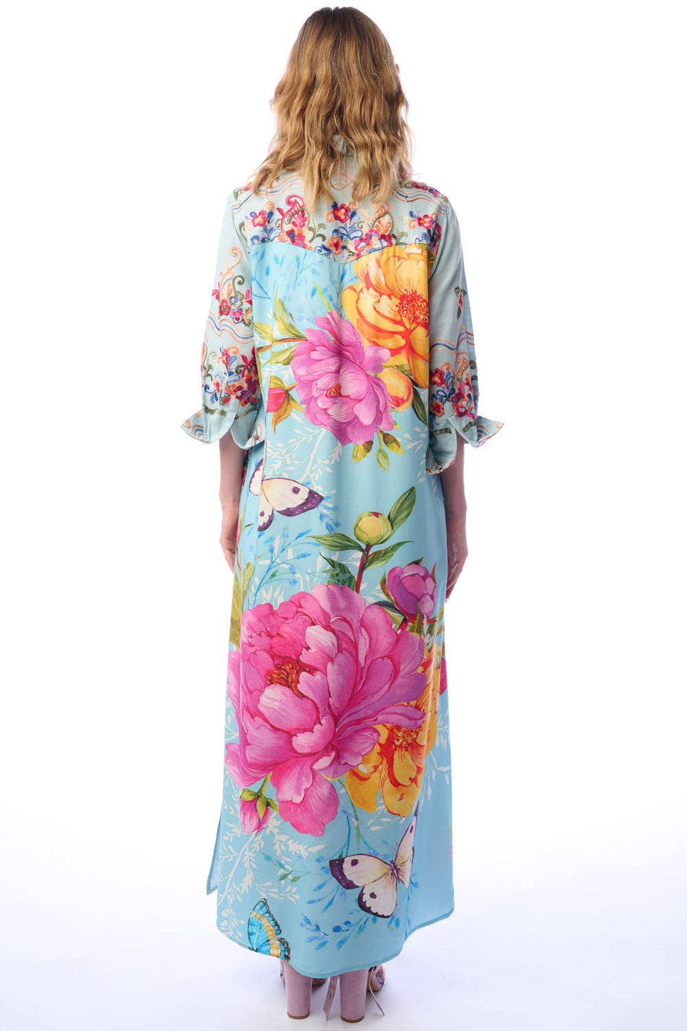 Beauty Mark Maxi Duster-Blue | Duster Dress | Spring Dress