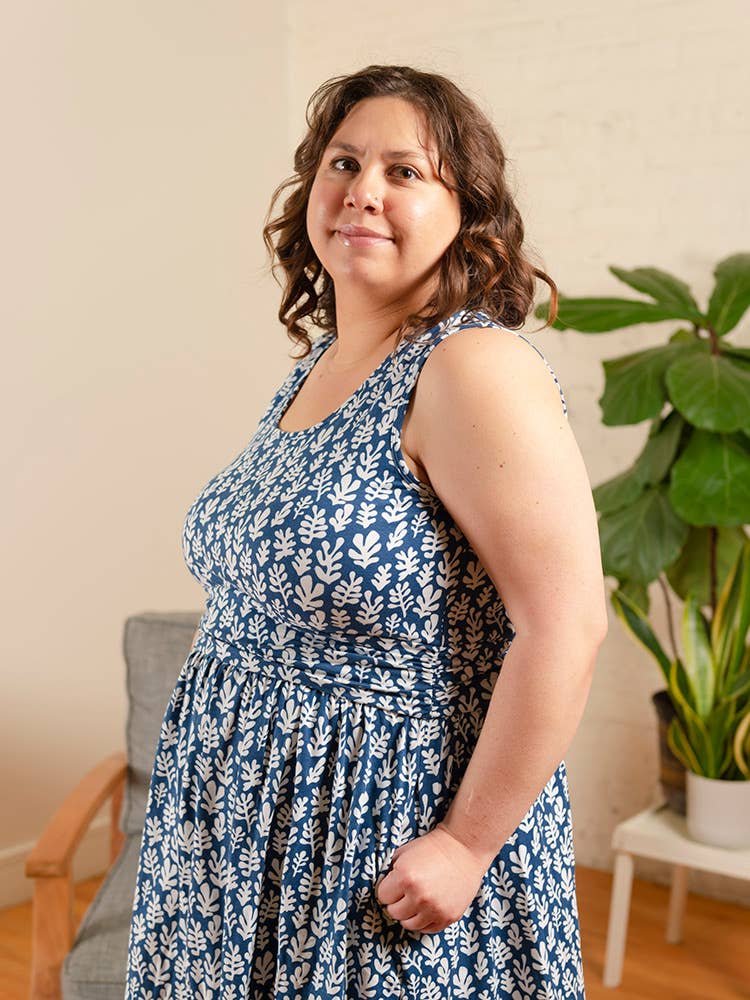 Asheville Plus Size Dress Mod Reef Blue
