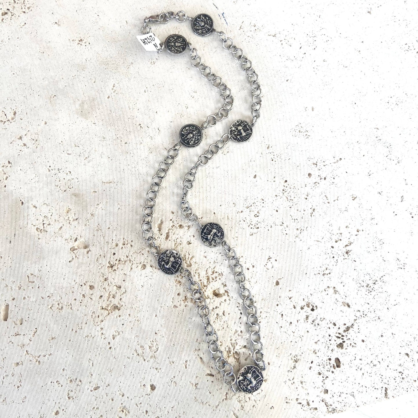 Layering coin necklace bee horse boutique salon jewelry