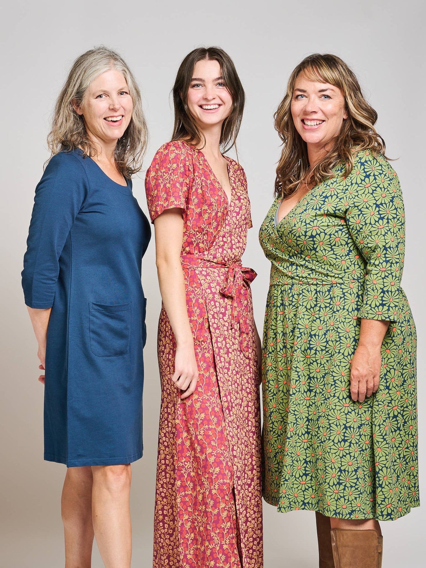 Wrap Maxi Dress Berry Poppy Mix