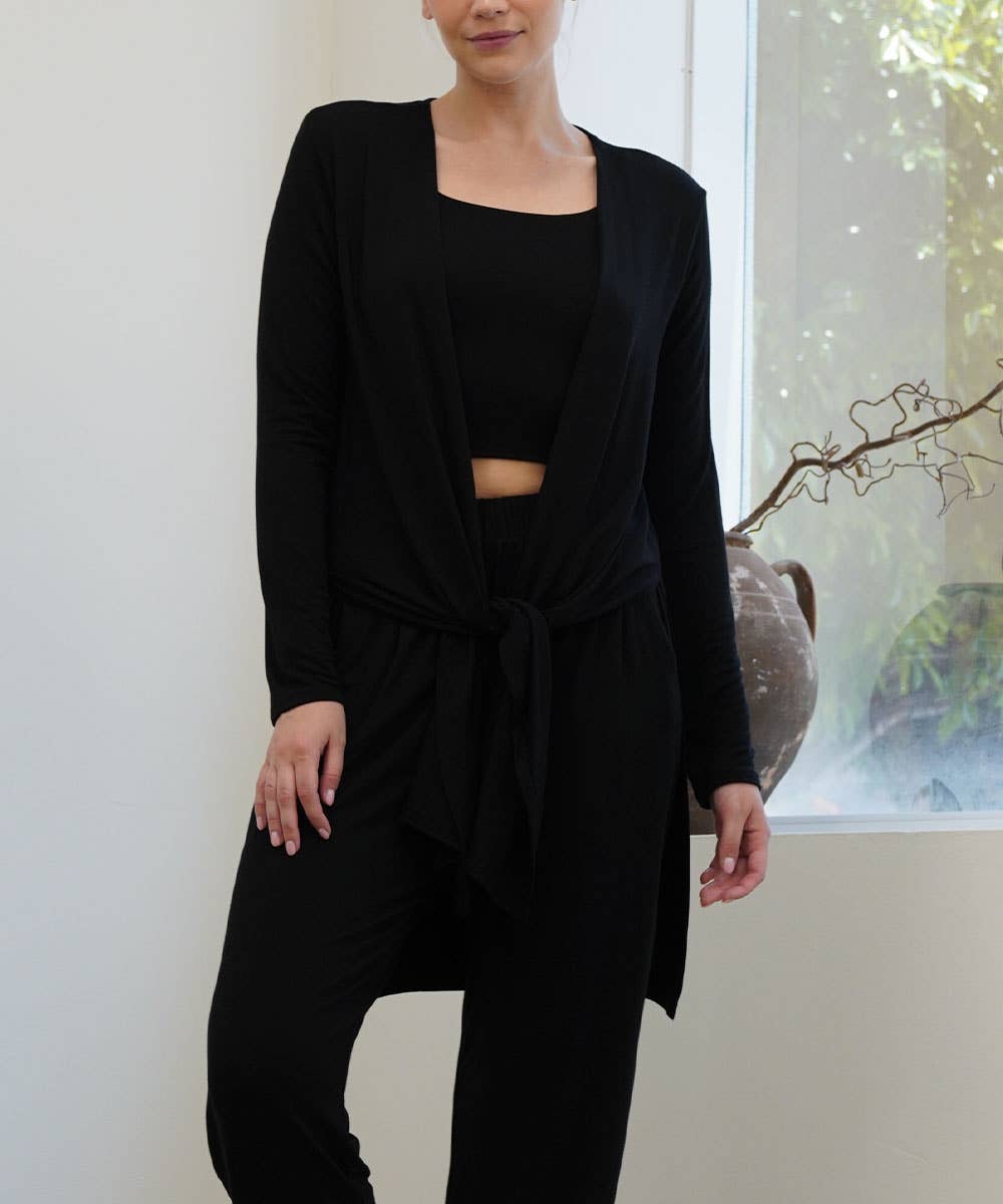BAMBOO LONG OPEN CARDIGAN