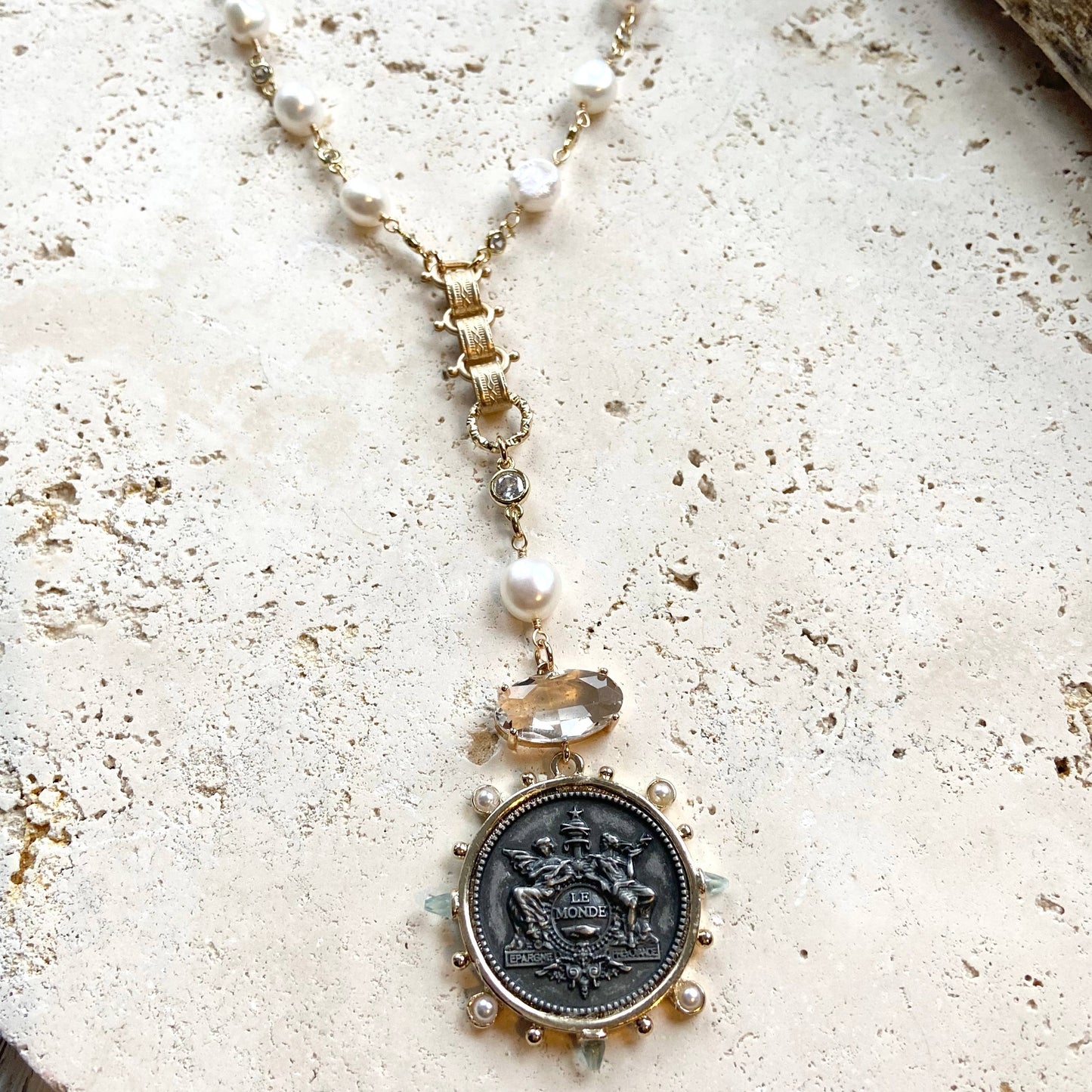French medallion coin horse jewelry boutique fall