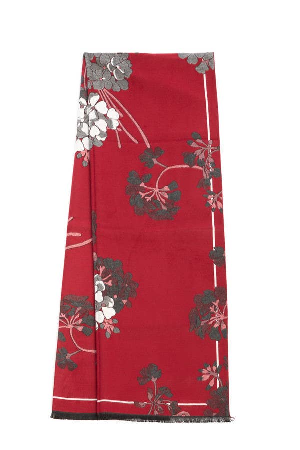 Reverse Floral Garden Printed Neck Scarf
