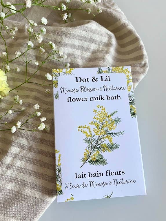 Mimosa blossom & nectarine milk bath sachet
