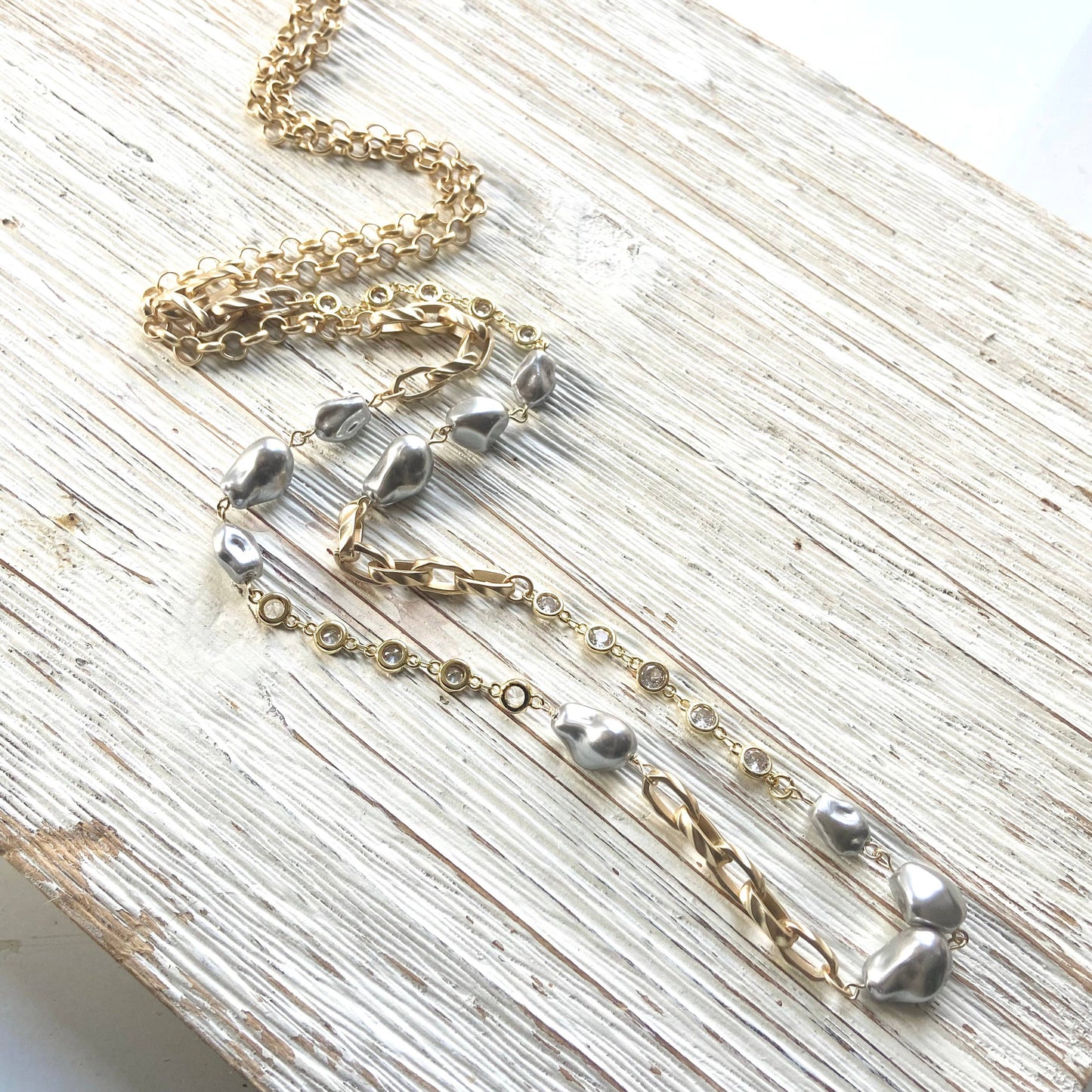 Long layering modern vintage necklace boutique jewelry