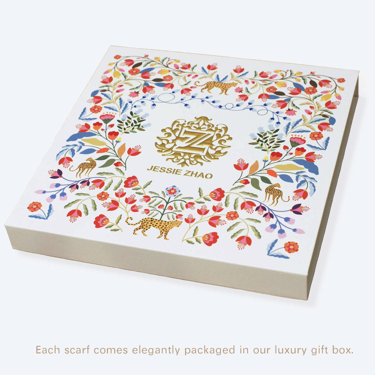 Double Sided Silk Scarf of Night Banquet