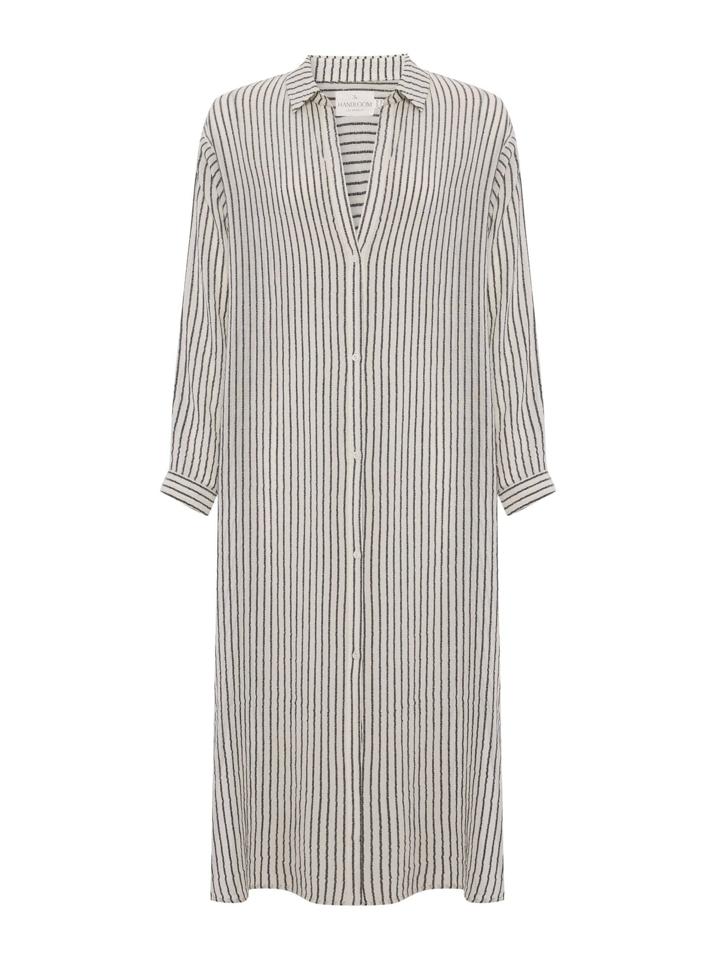 Voyage Shirt Dress - Black Stripes