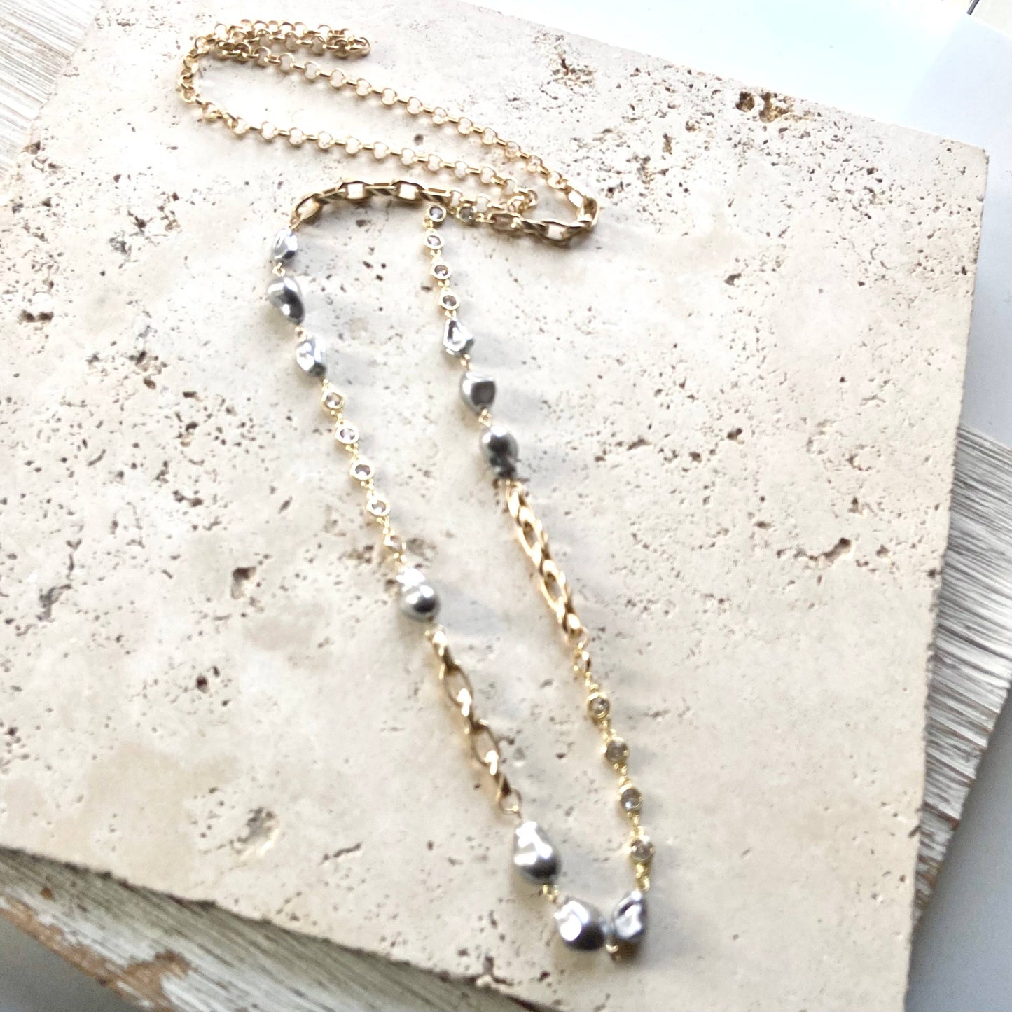 Long layering modern vintage necklace boutique jewelry