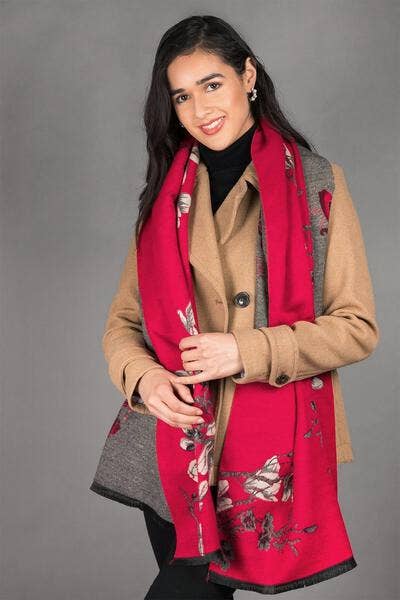 Floral Printed Reversible Scarf