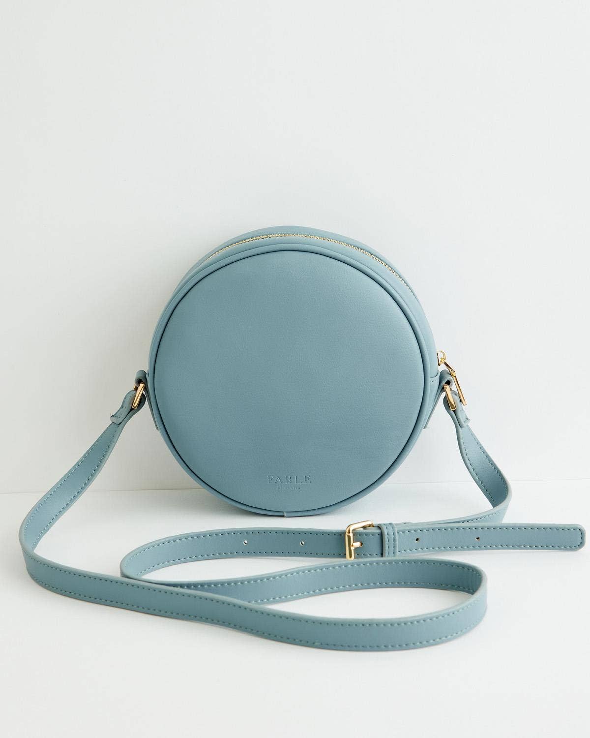 FABLE Chloe Circle Purse Embroidered Dormouse - Blue