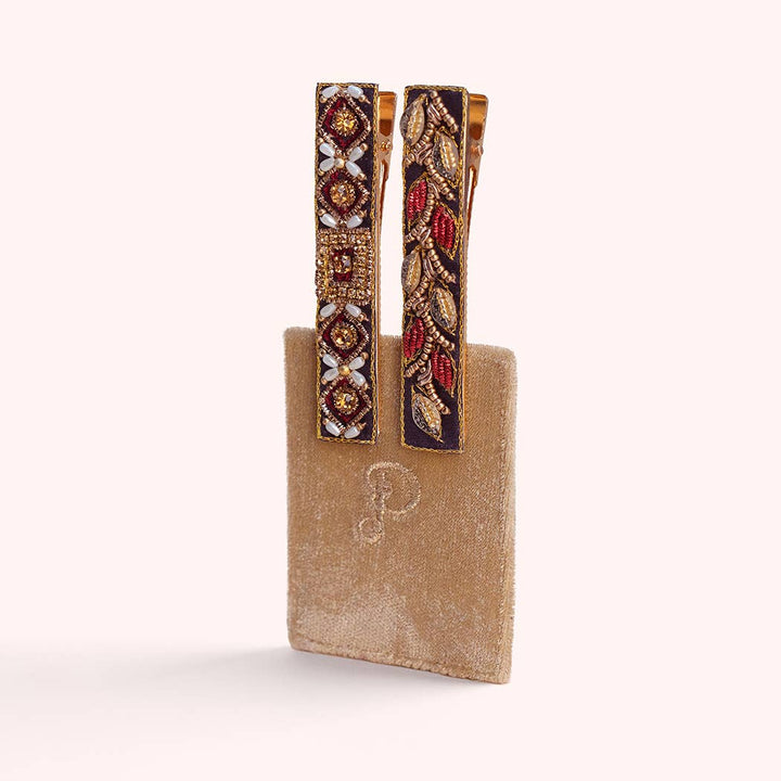 Diamond Flower and Leaves (Set of 2)