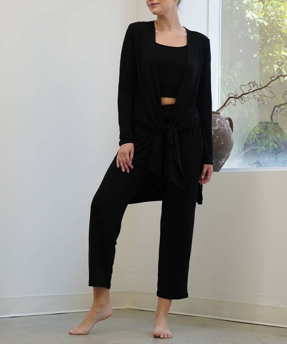 BAMBOO LONG OPEN CARDIGAN