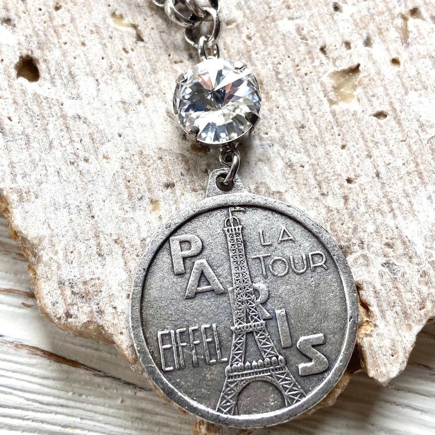 Paris France French coin necklace