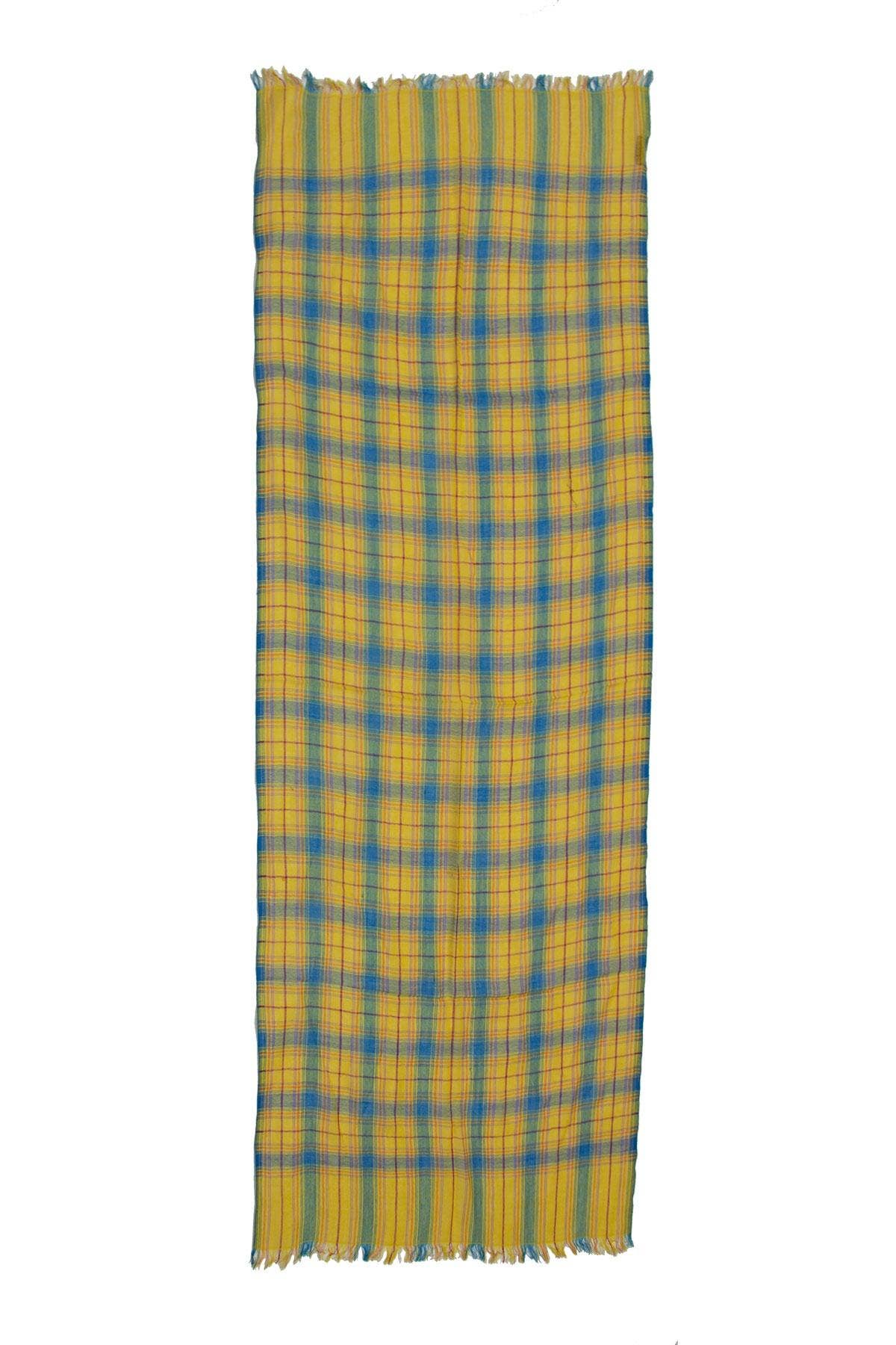 Yellow Pop Plaid Scarf