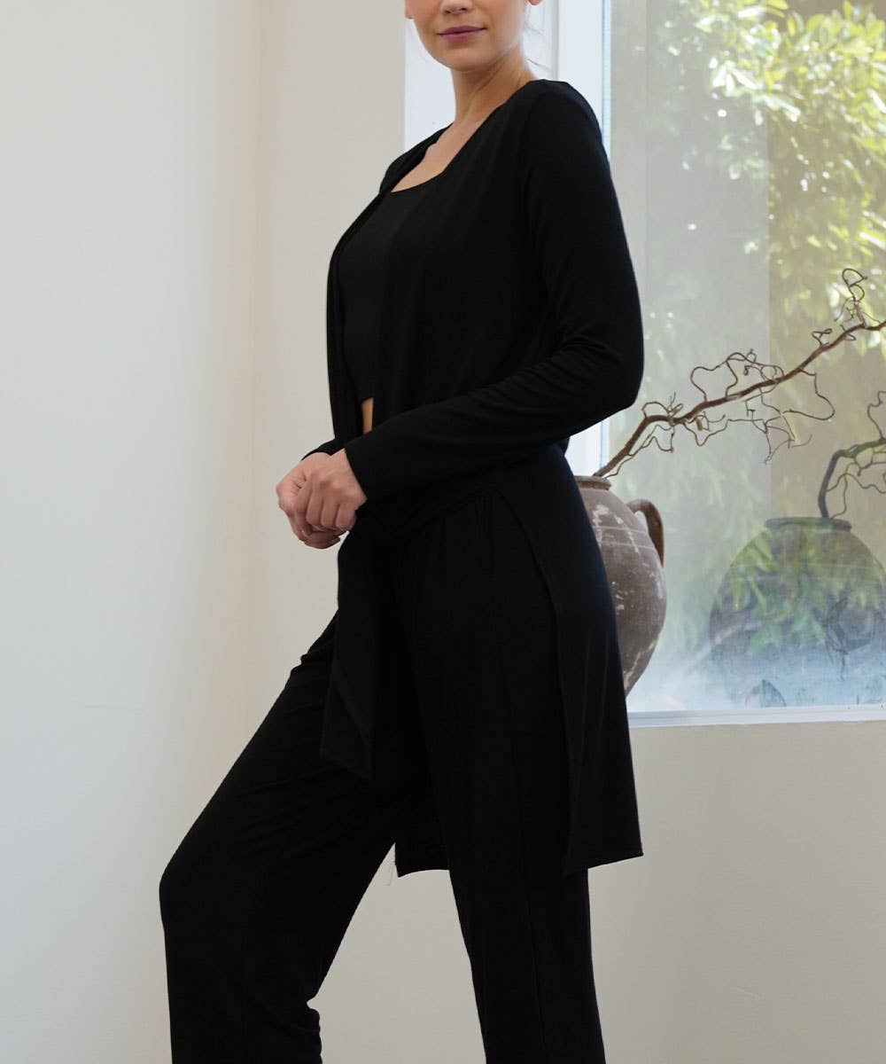 BAMBOO LONG OPEN CARDIGAN