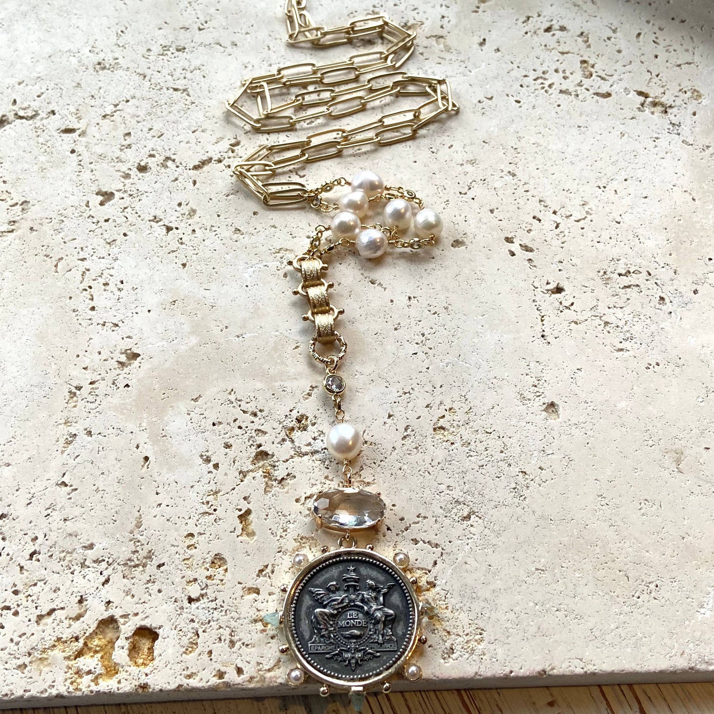 French medallion coin horse jewelry boutique fall
