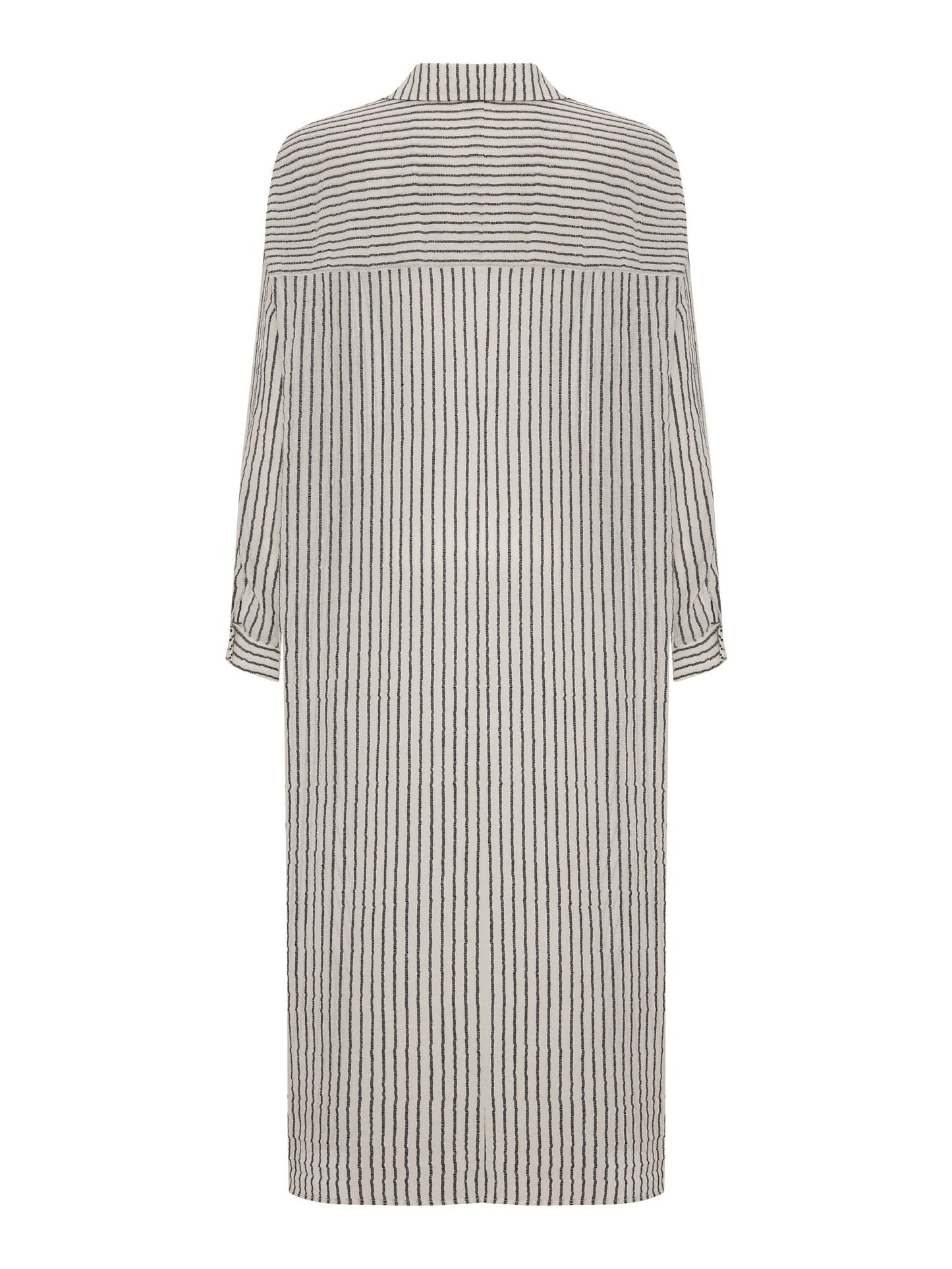 Voyage Shirt Dress - Black Stripes