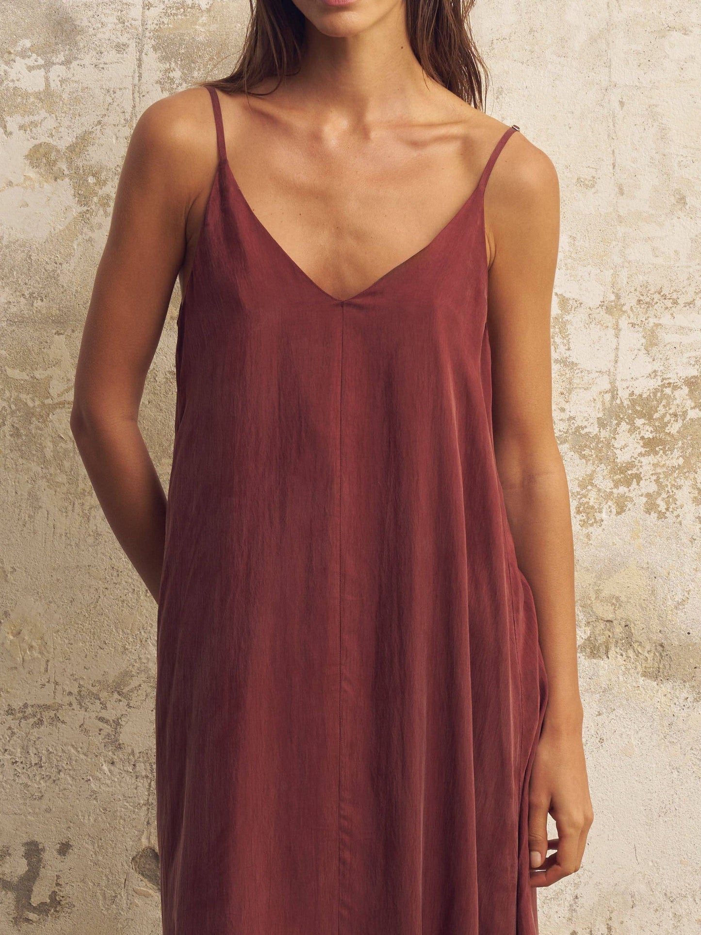 Lucid Flow Maxi Dress - Burgundy