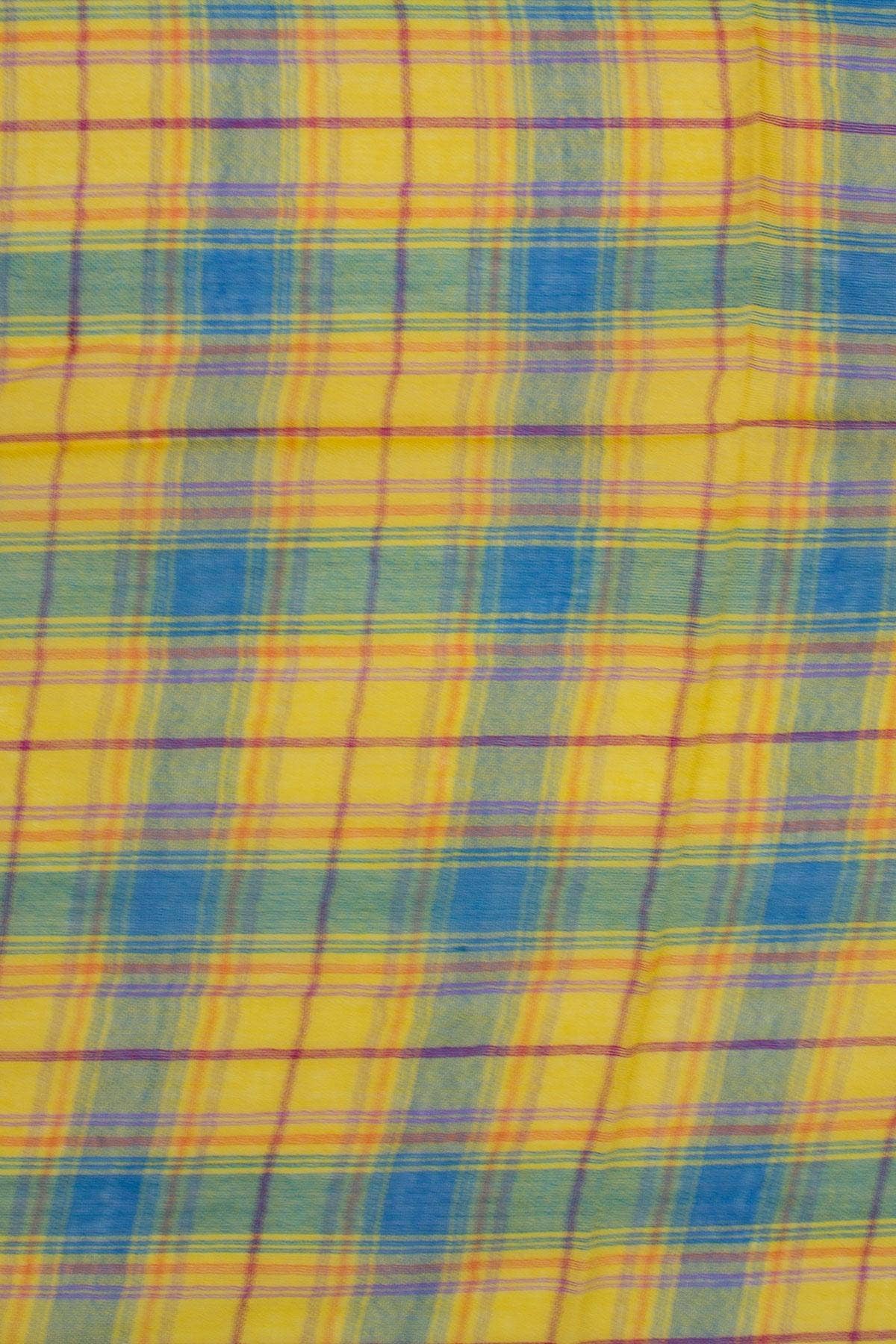 Yellow Pop Plaid Scarf