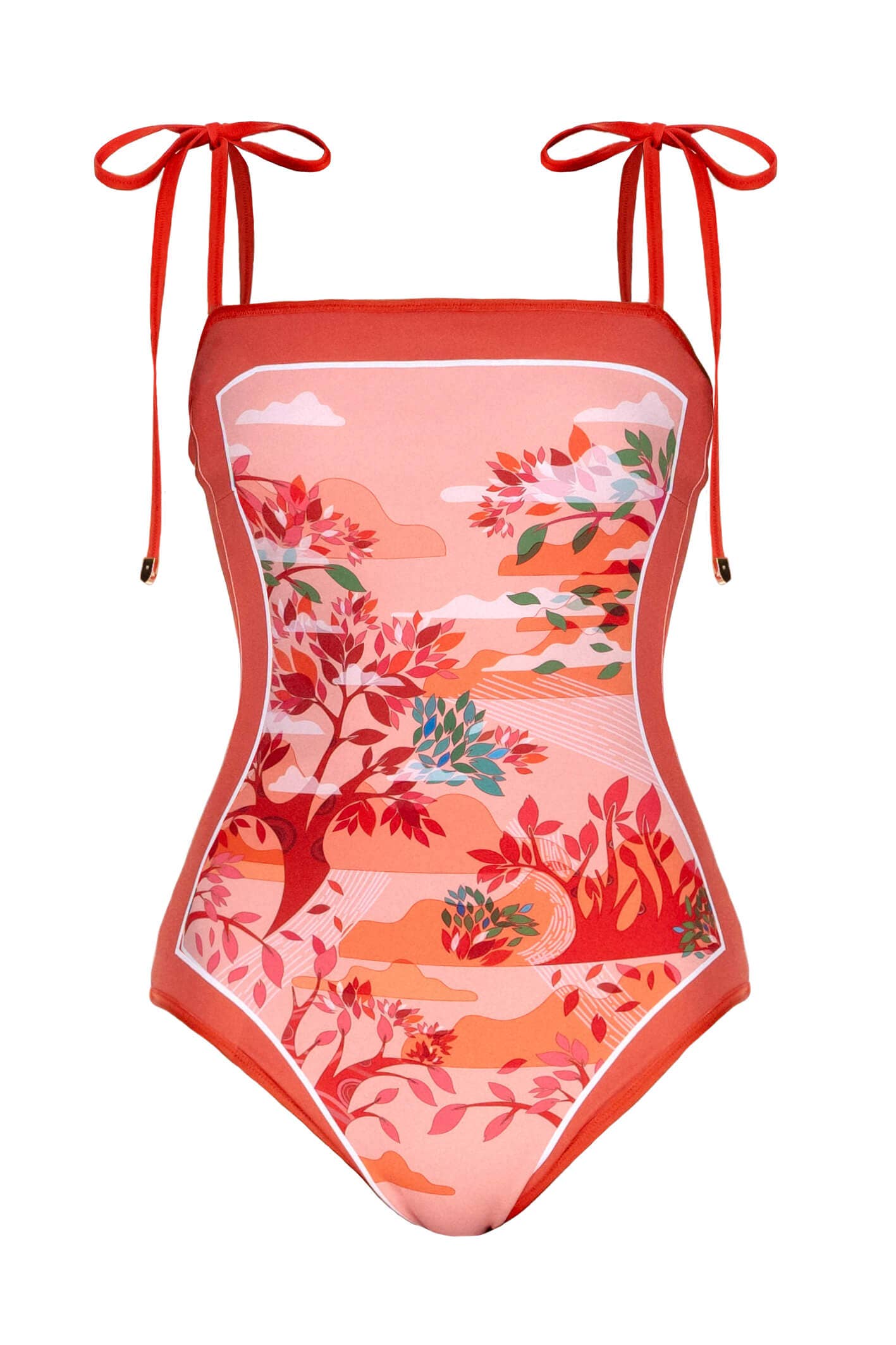 Crossing Red Reversible One-Piece Swimsuit