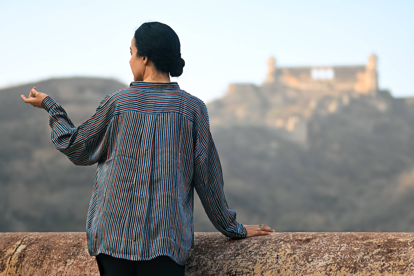 Modal Silk Blouse ~ Stripes
