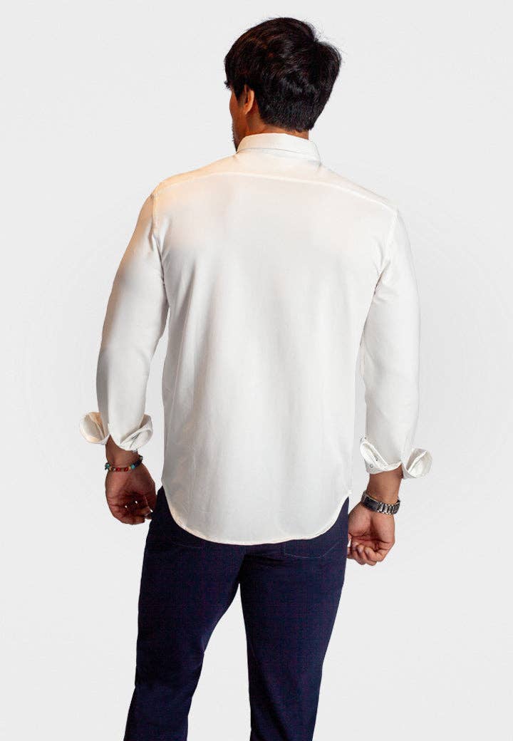 Buki + CINQO 'Single Shot' Long Sleeve Shirt White
