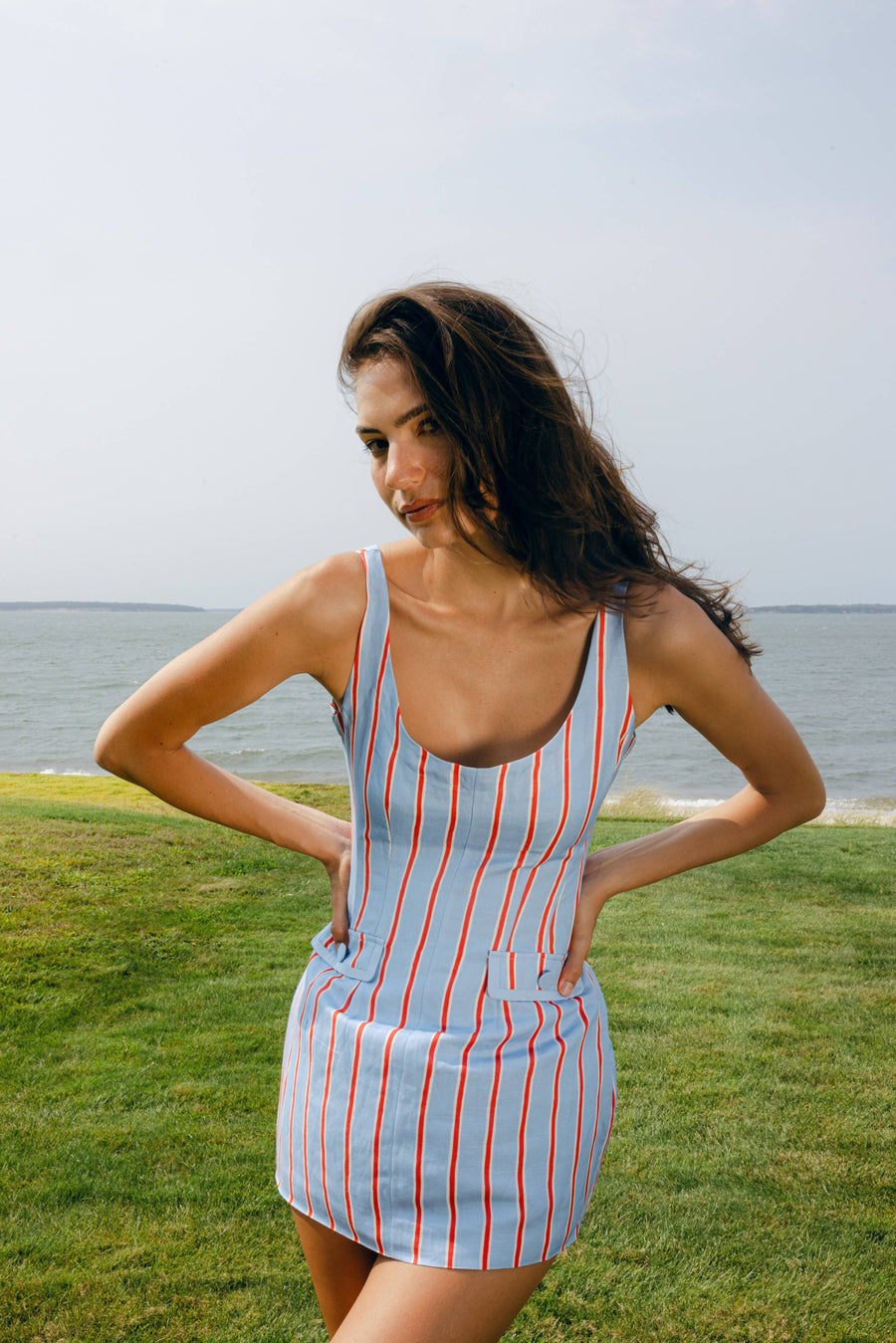 Vivian Dress Harbor Stripe