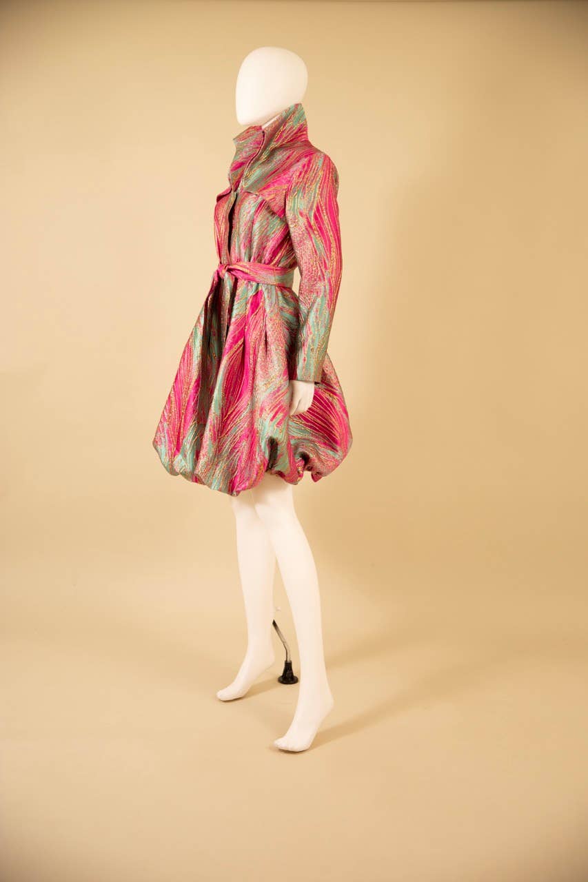 Brocade Bubble Coat-Dress