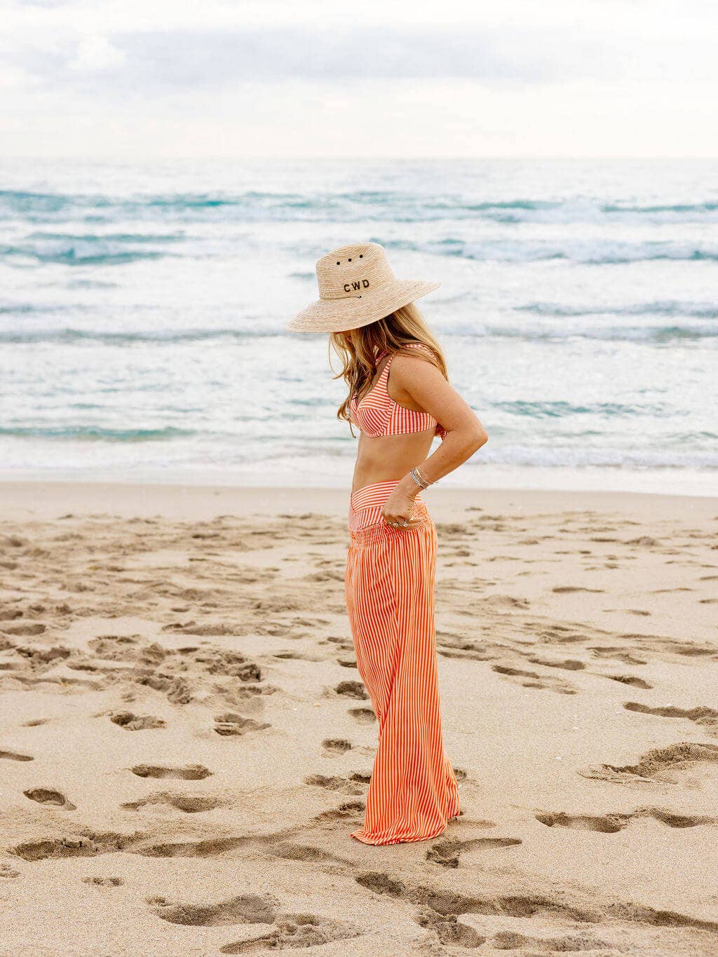 Ricki Pant - Creamsicle Cabana Stripe