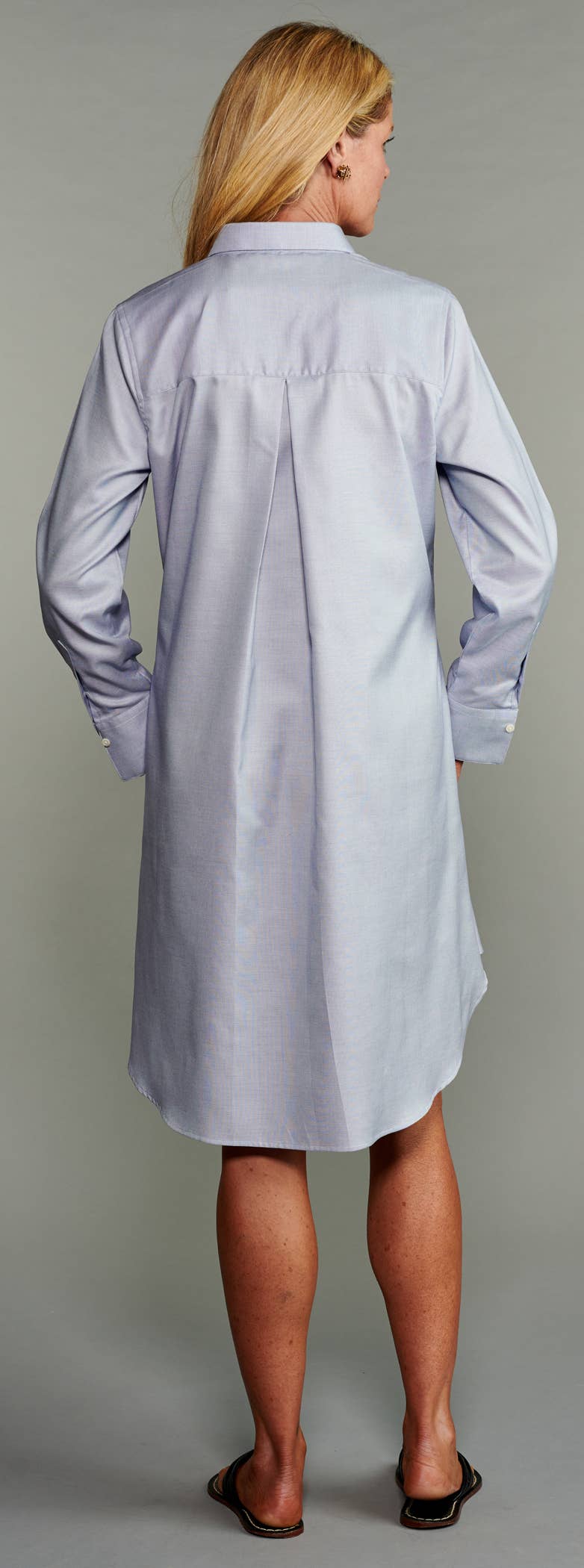 The Boyfriend Dress in Blue Weave