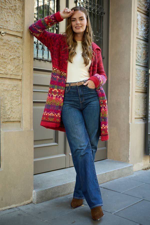 Fair Isle Nordic Long Cardigan
