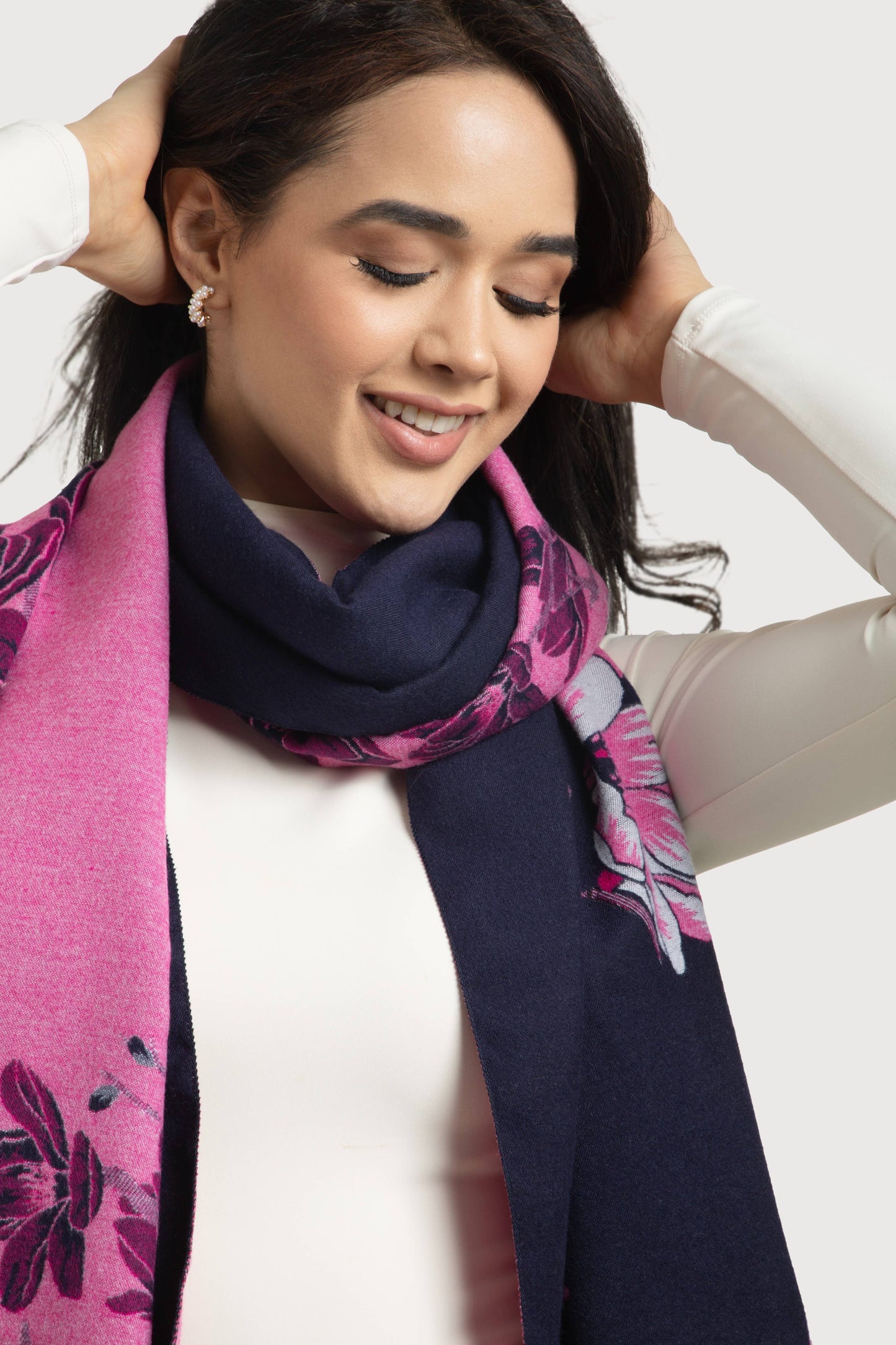 Floral Printed Reversible Scarf