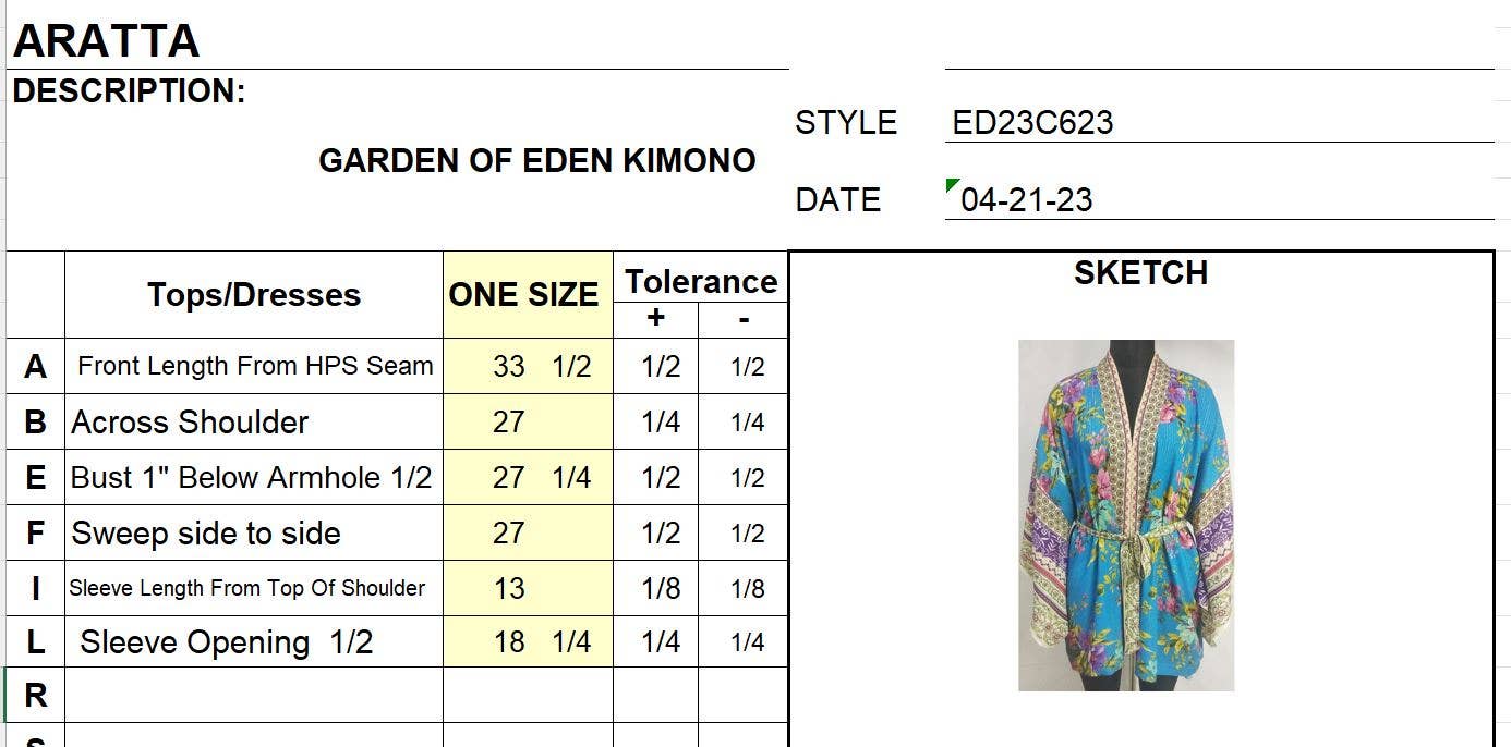 Garden of Eden Kimono