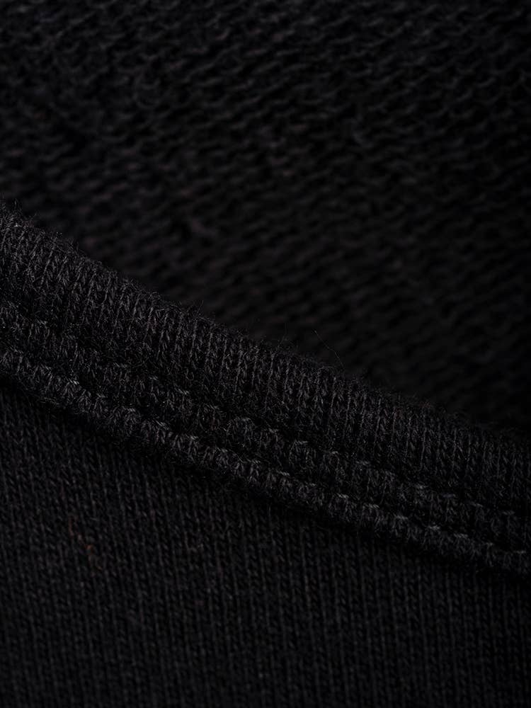 Sweatshirt Dress Black Loop Knit