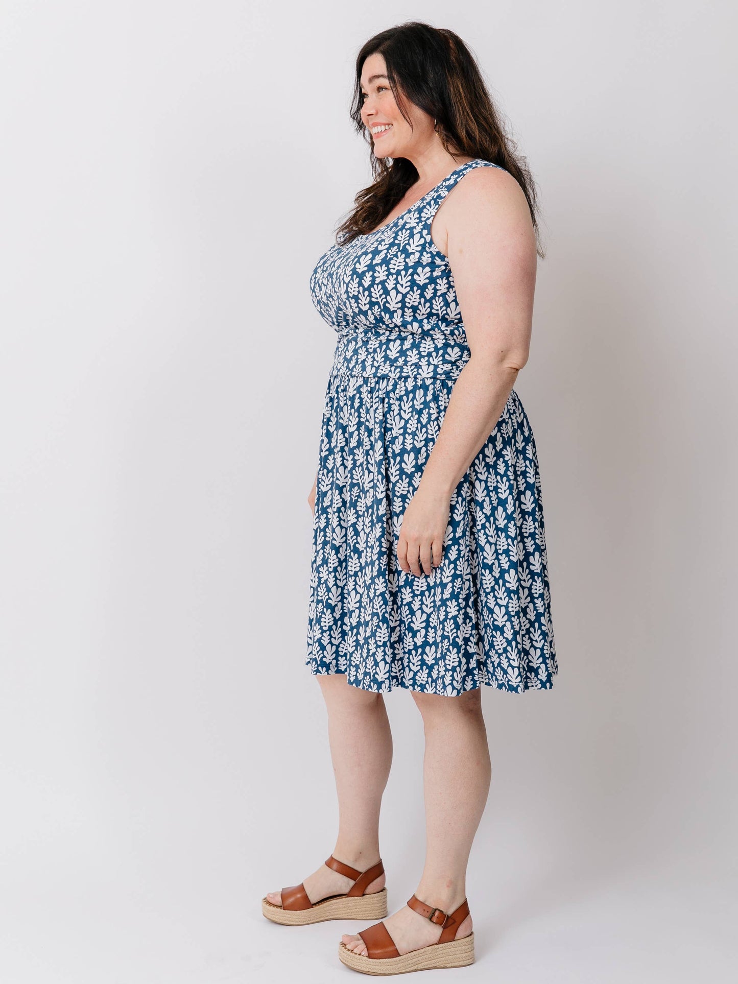 Asheville Plus Size Dress Mod Reef Blue