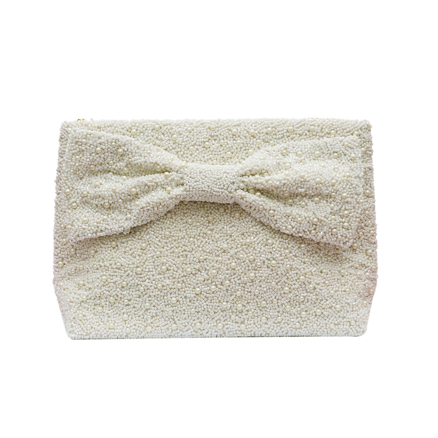 Bow on pearls bag - Ivory/Pearls