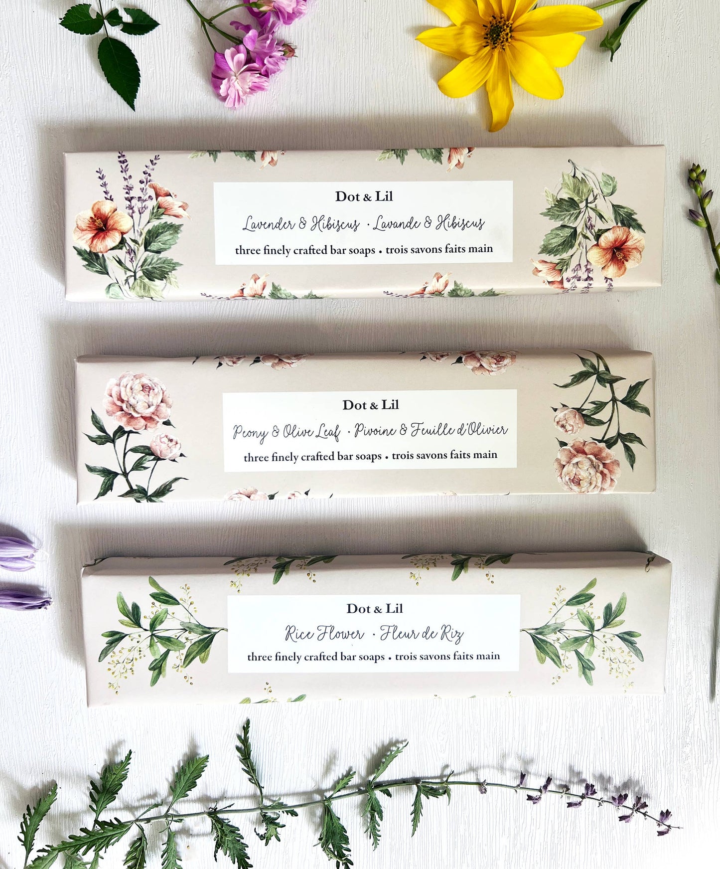 Lavender & Hibiscus Soap Trio Gift Set
