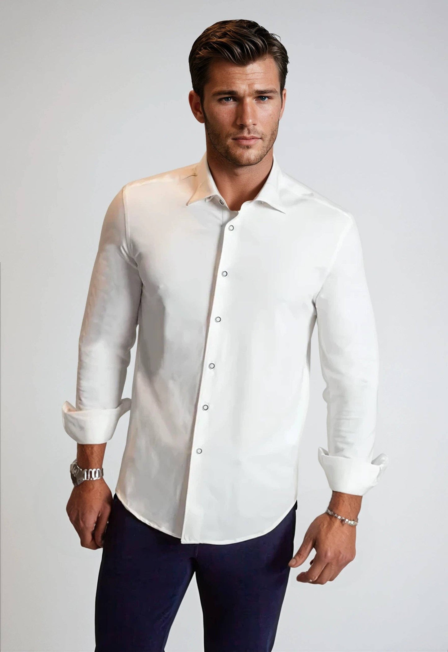Buki + CINQO 'Single Shot' Long Sleeve Shirt White