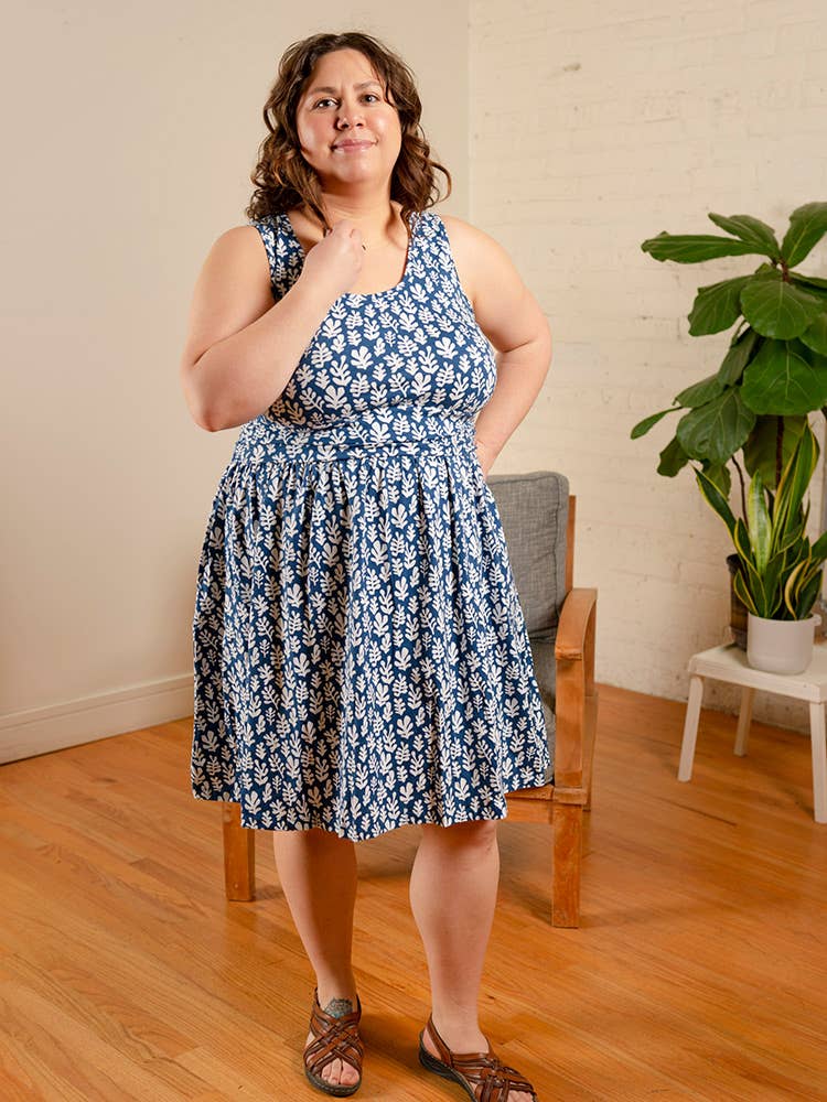 Asheville Plus Size Dress Mod Reef Blue