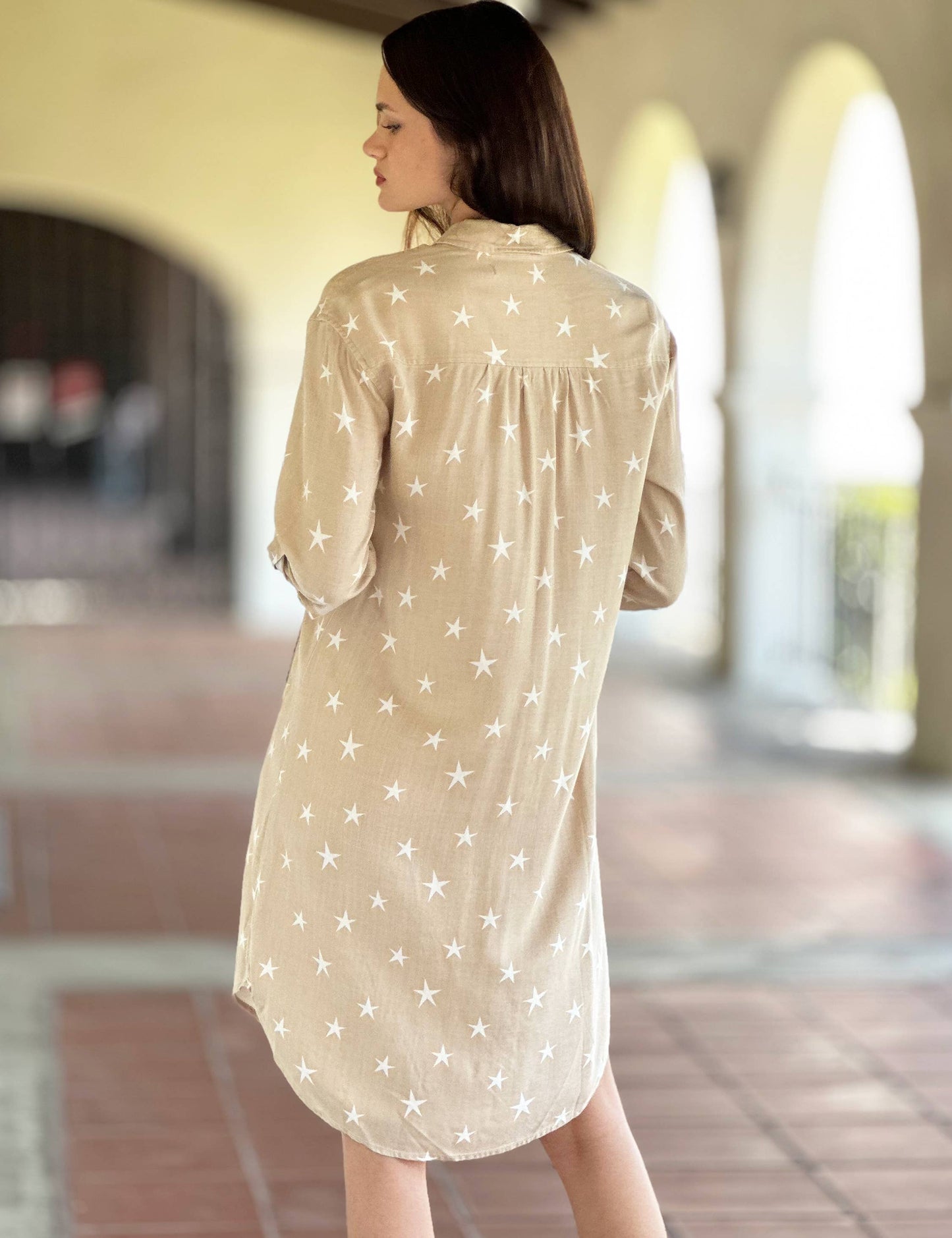 Kick-Back Shirt Dress