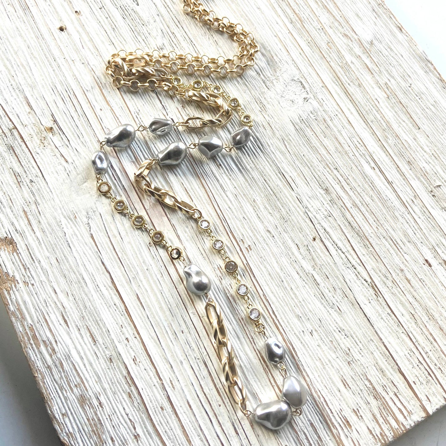 Long layering modern vintage necklace boutique jewelry