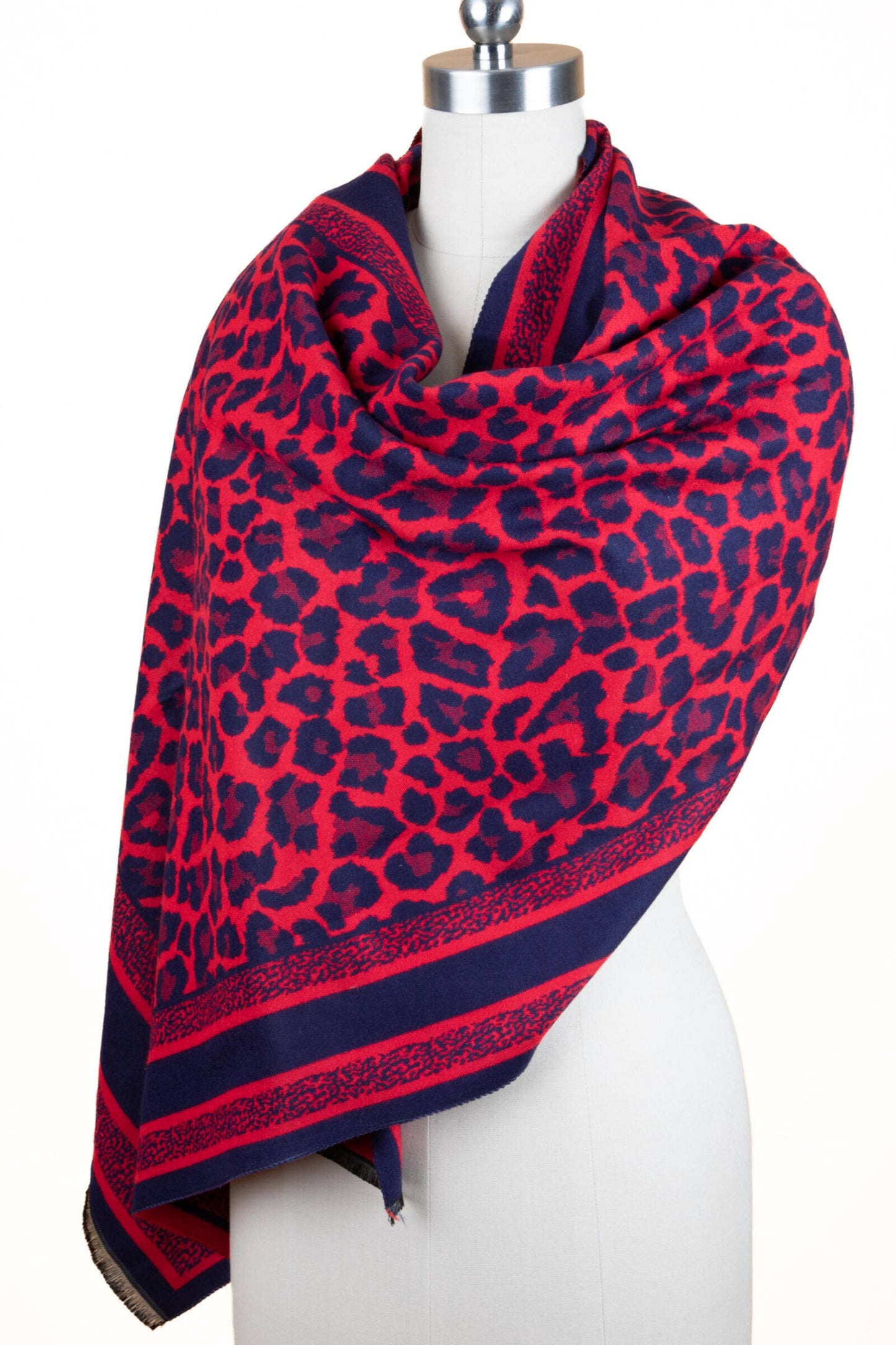 Reversible Leopard Pattern Scarf