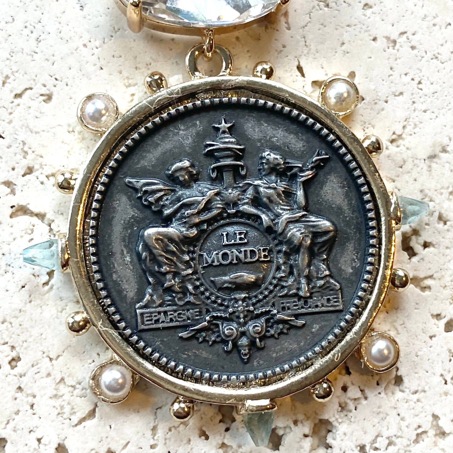 French medallion coin horse jewelry boutique fall