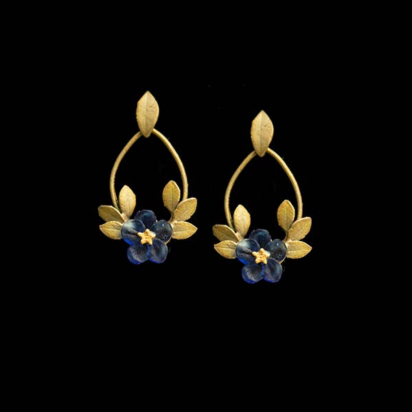 Blue Violet Hoop Earrings
