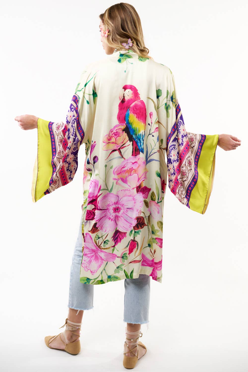 Tropical Mood Hand-beaded Kimono