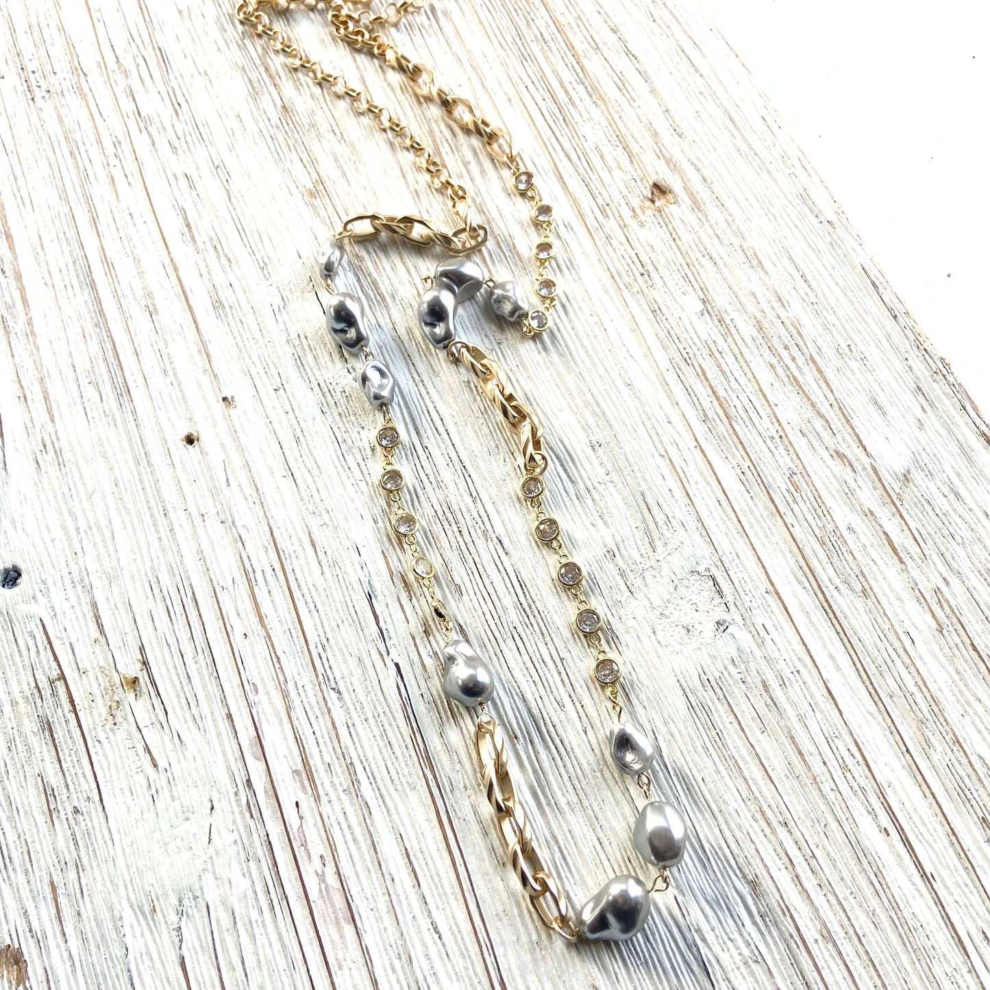 Long layering modern vintage necklace boutique jewelry